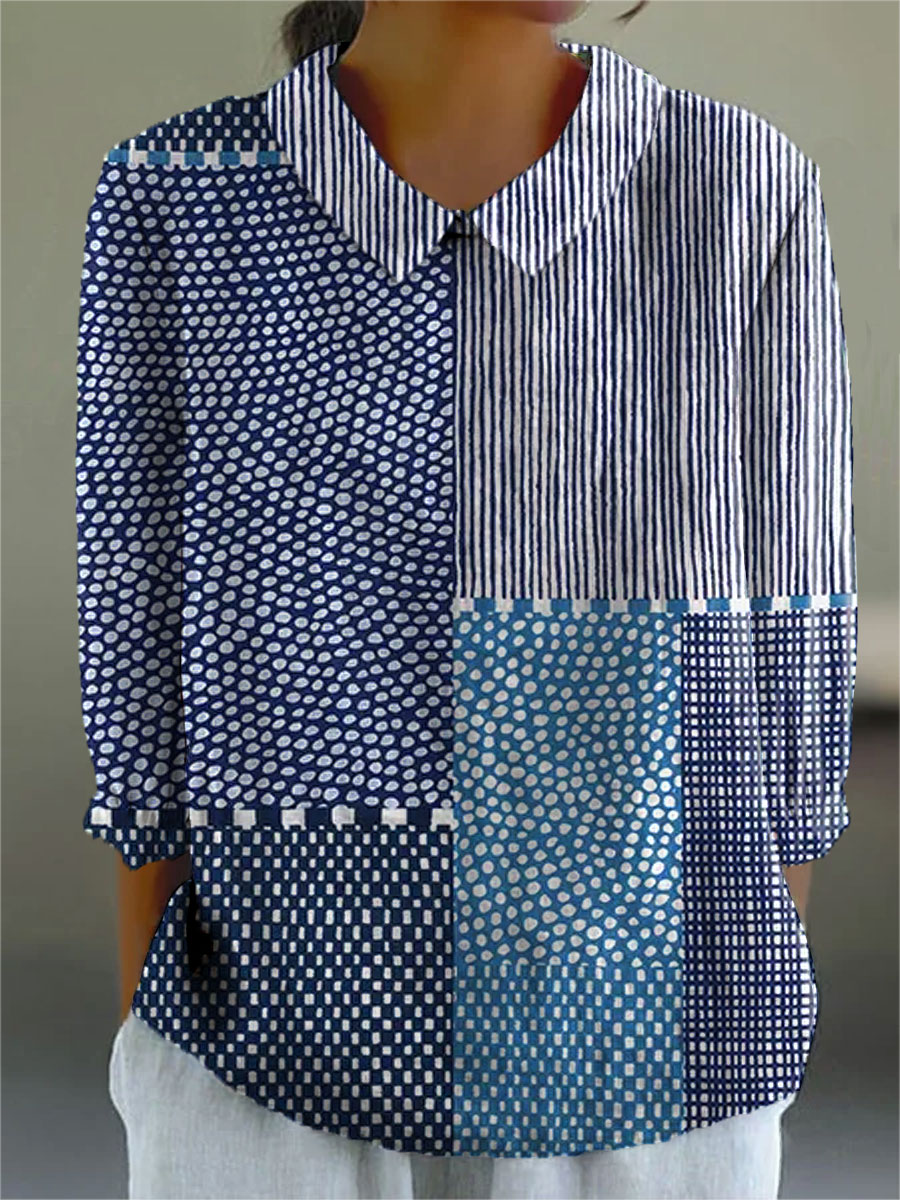 Jade | Patchwork Chic Shirt