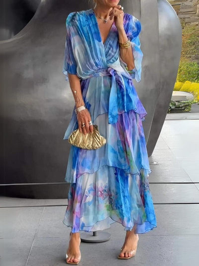 Frankie | Watercolor Layered Dress