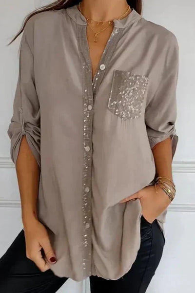 Faye | Sequin Accent Blouse