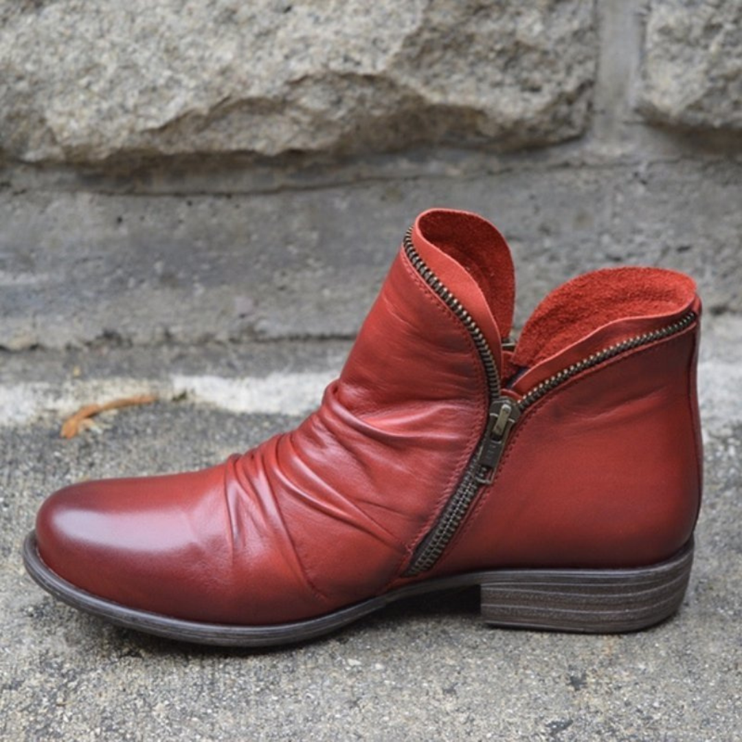 Agnete | Leather Ankle Boots