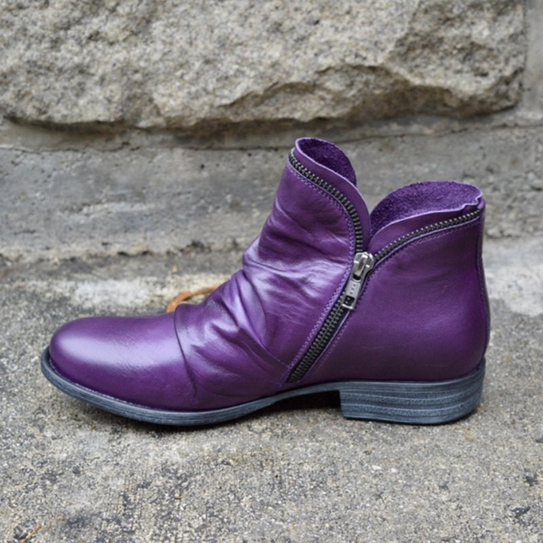 Agnete | Leather Ankle Boots