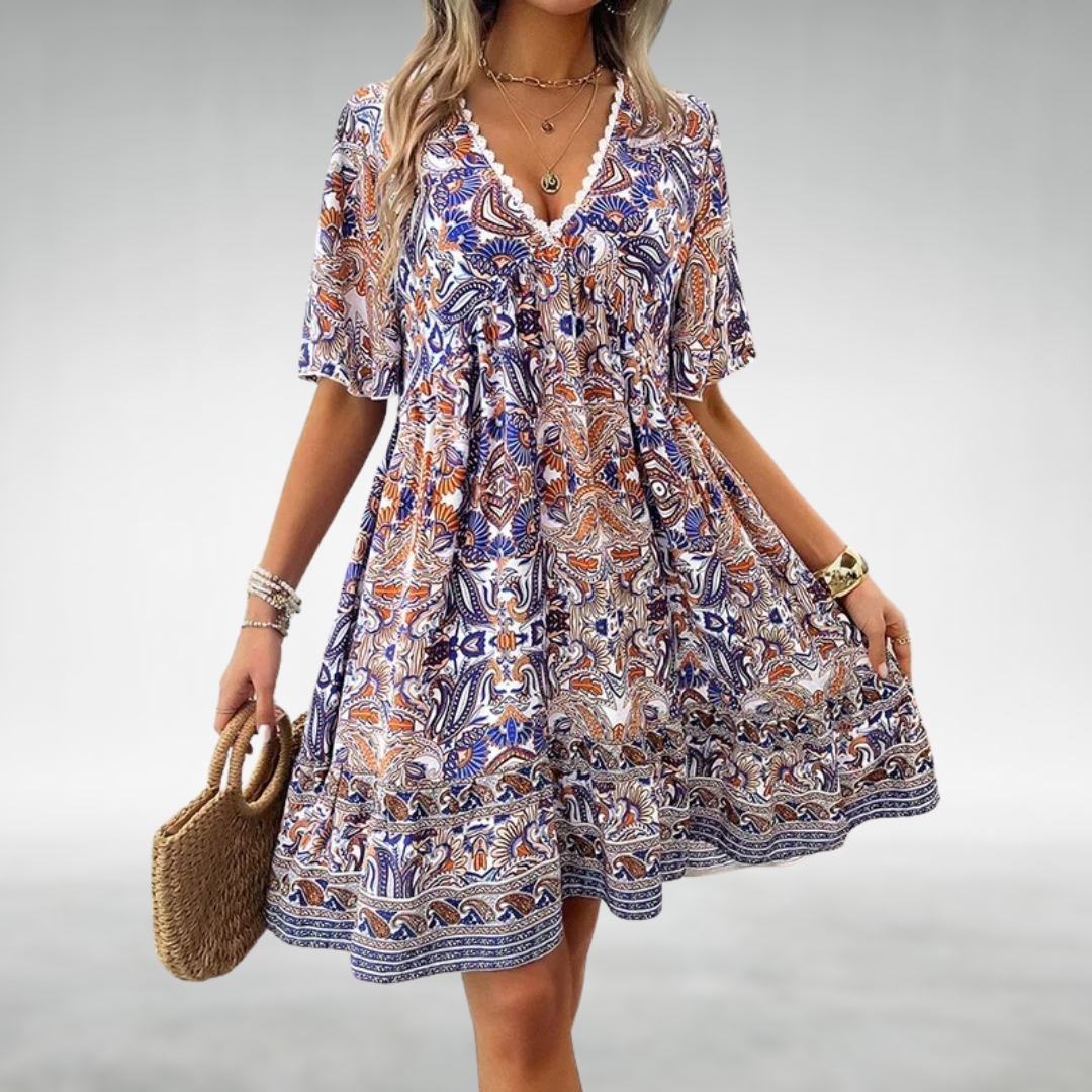 Elsie | Boho Mosaic Dress