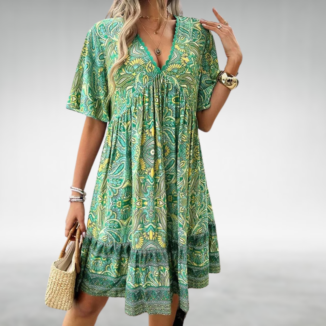 Elsie | Boho Mosaic Dress