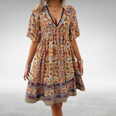 Elsie | Boho Mosaic Dress