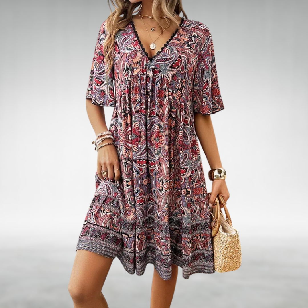Elsie | Boho Mosaic Dress