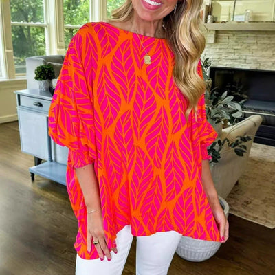 Alexis  | Vibrant Leaf Blouse