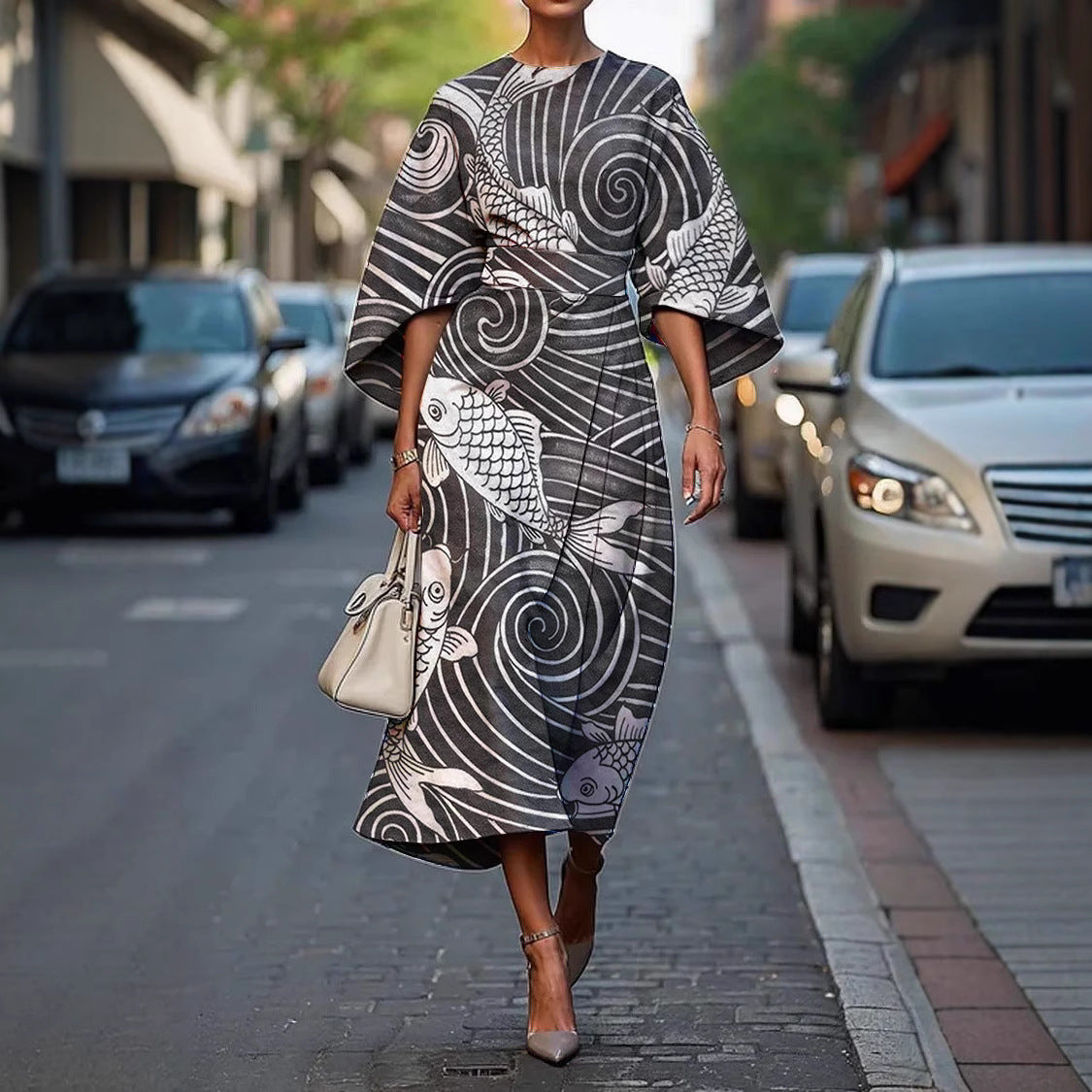 Amara | Statement Print Dress
