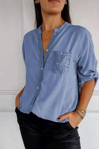 Faye | Sequin Accent Blouse