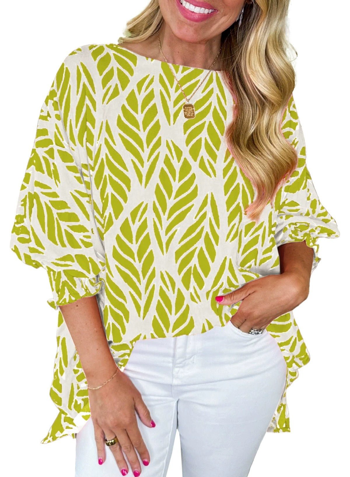 Alexis  | Vibrant Leaf Blouse