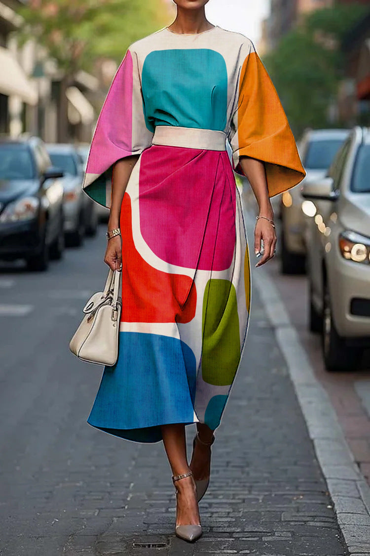 Amara | Statement Print Dress