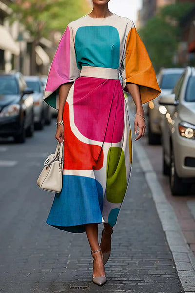Amara | Statement Print Dress