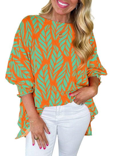 Alexis  | Vibrant Leaf Blouse