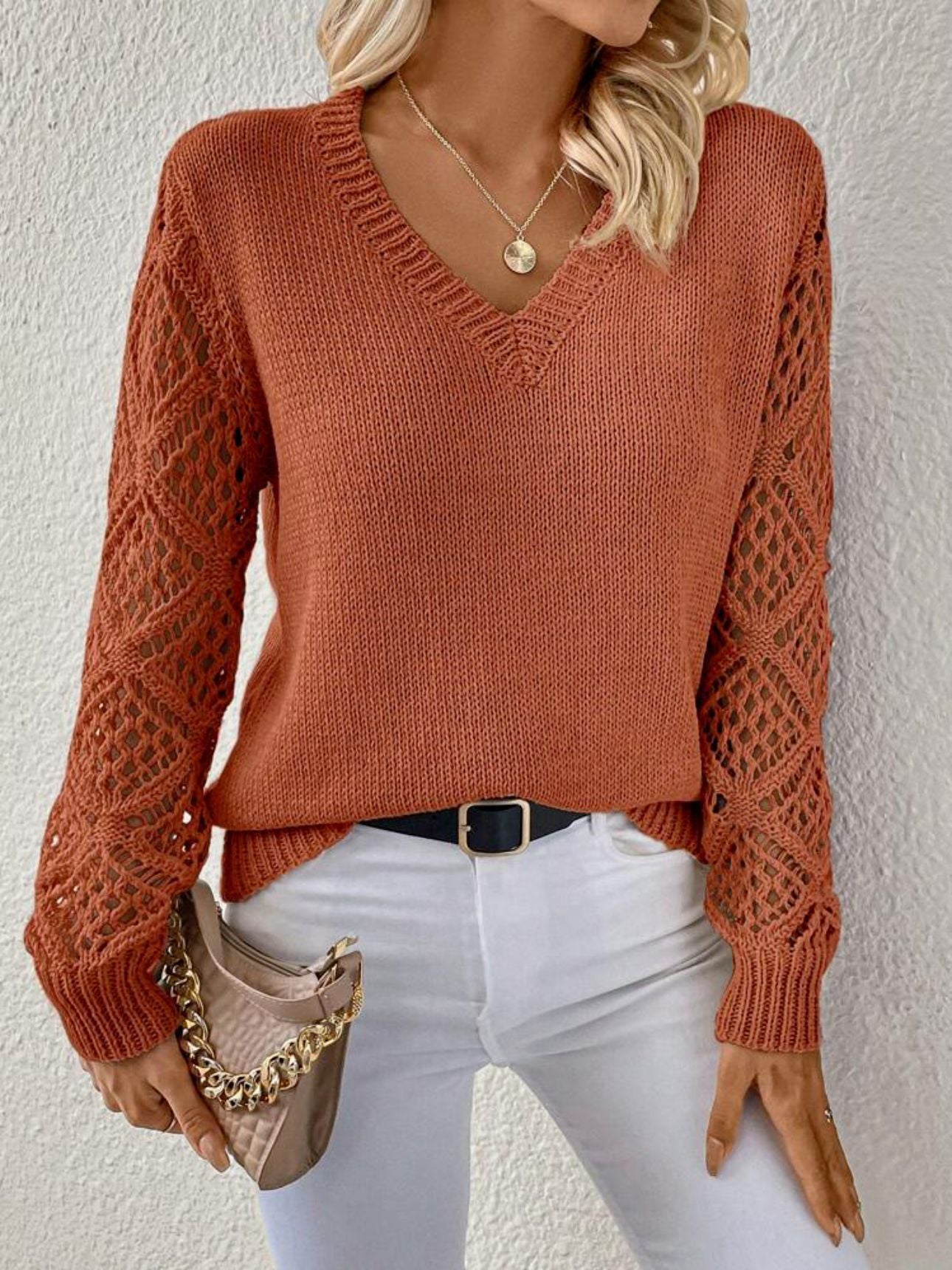 Faith | Openwork Knit Sweater