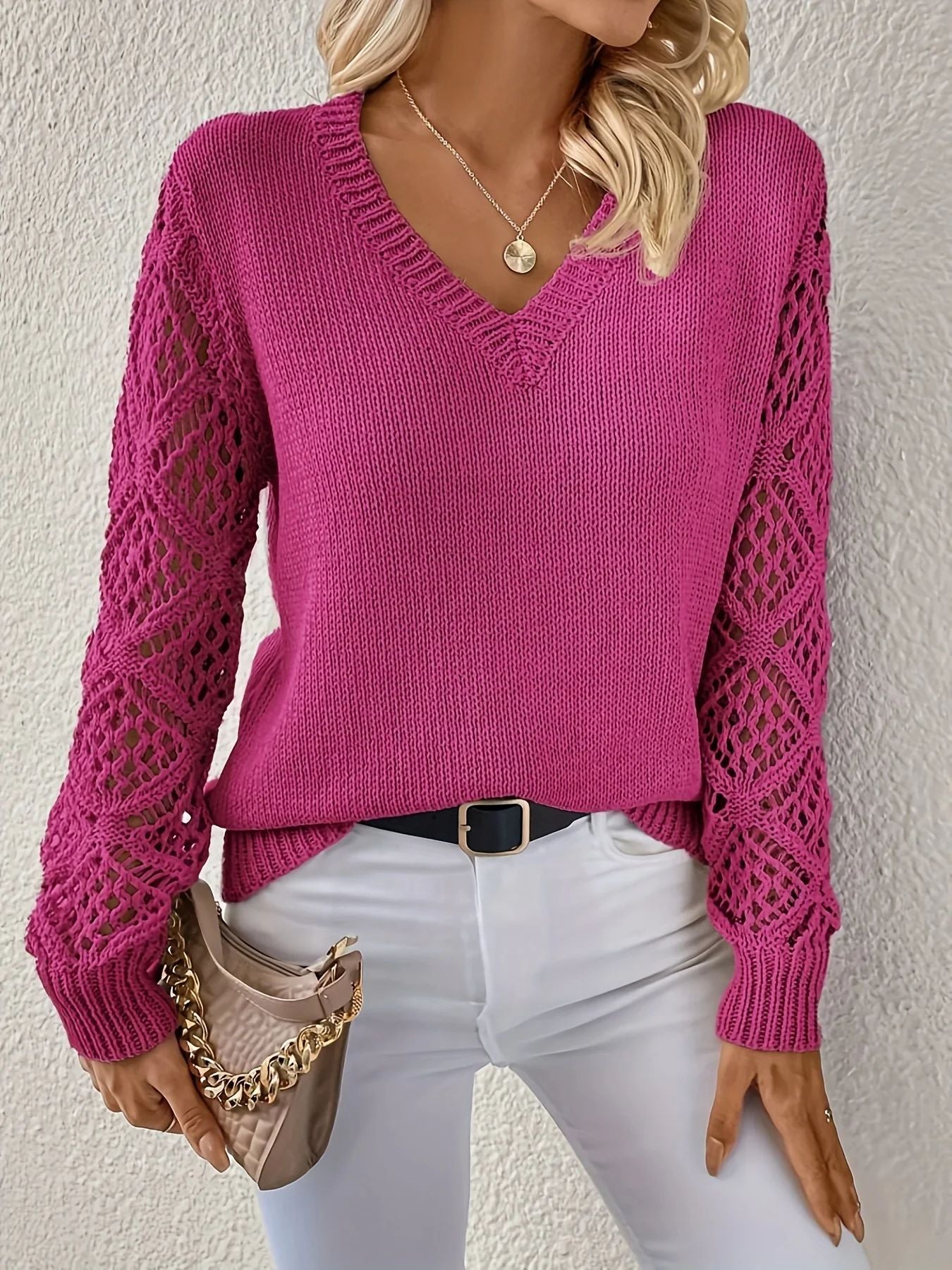 Faith | Openwork Knit Sweater