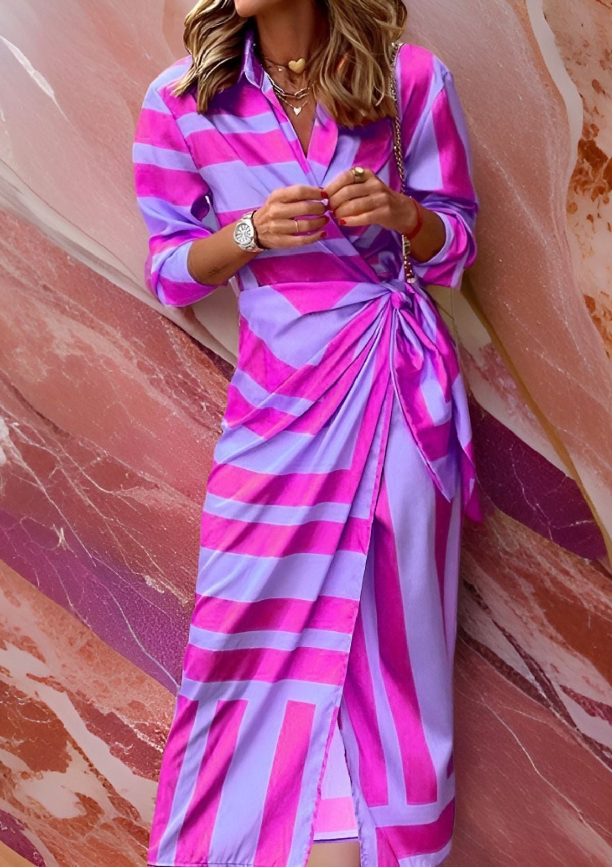 Rose | Sunset Glow Wrap Dress