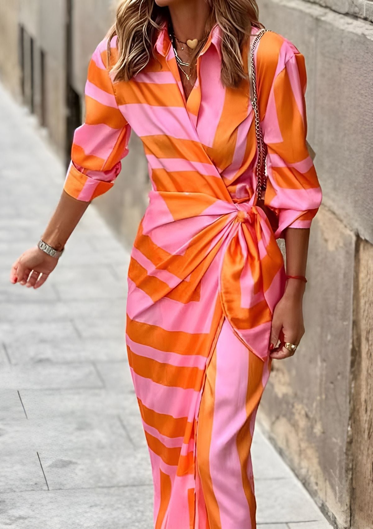 Rose | Sunset Glow Wrap Dress