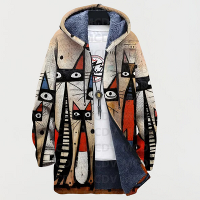 Emilia | Abstract Cat Hoodie