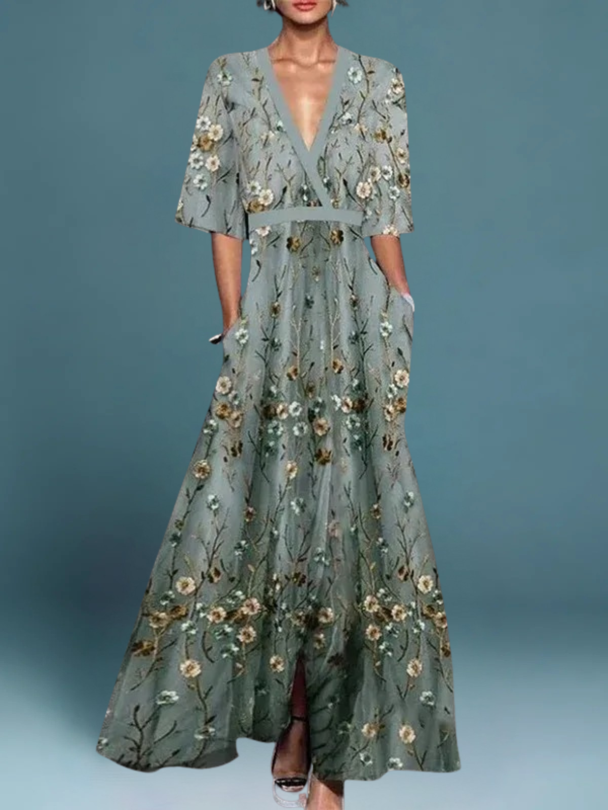 Haven | Embroidered Maxi Dress