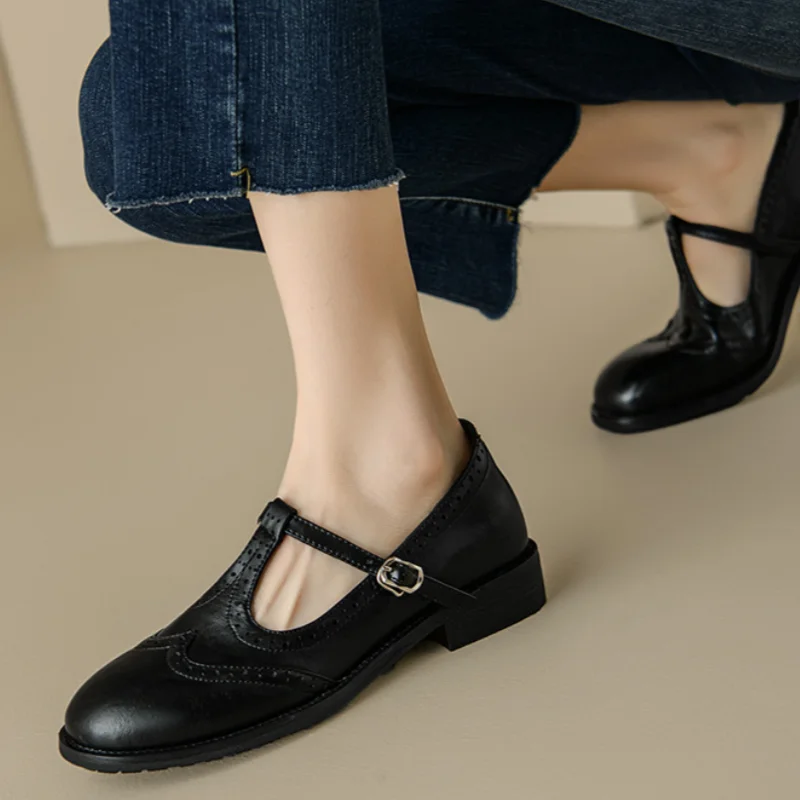 Kimberly | Wingtip Mary Jane Flats