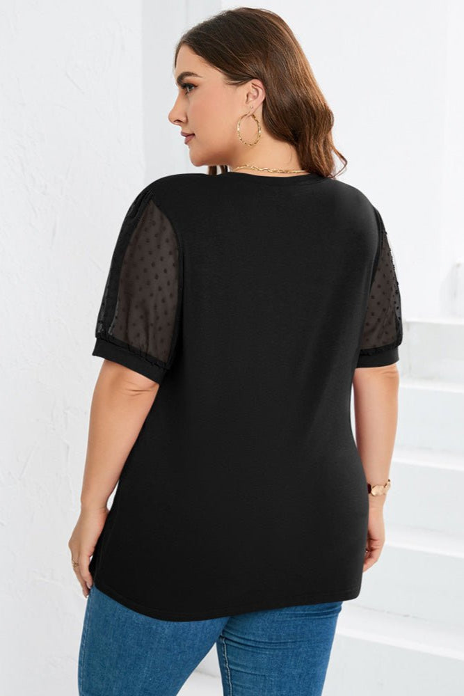 Annie | Sheer Sleeve Blouse