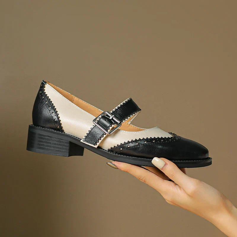 Grace | Two-Tone Mary Jane Flats