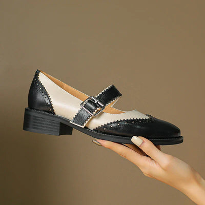 Grace | Two-Tone Mary Jane Flats