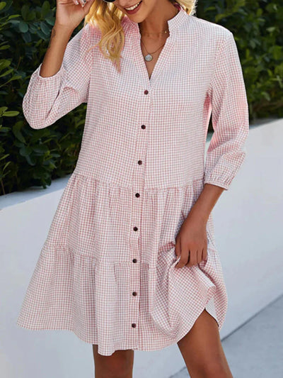 Cadence | Gingham Shirt Dress