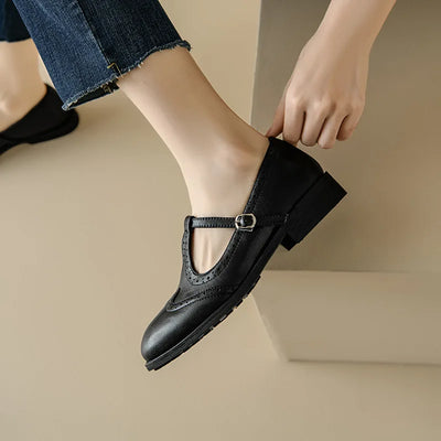 Kimberly | Wingtip Mary Jane Flats