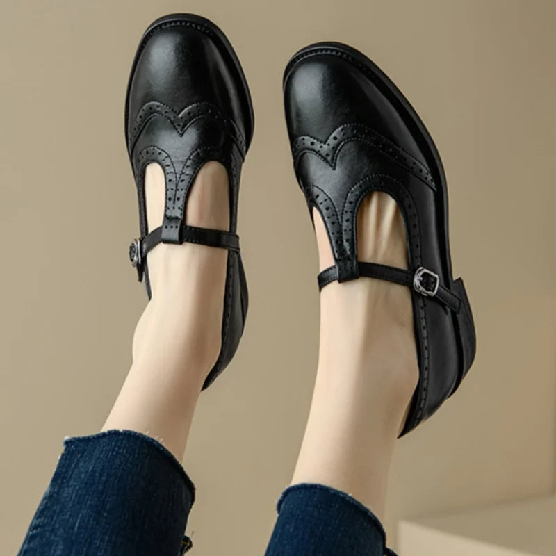 Kimberly | Wingtip Mary Jane Flats