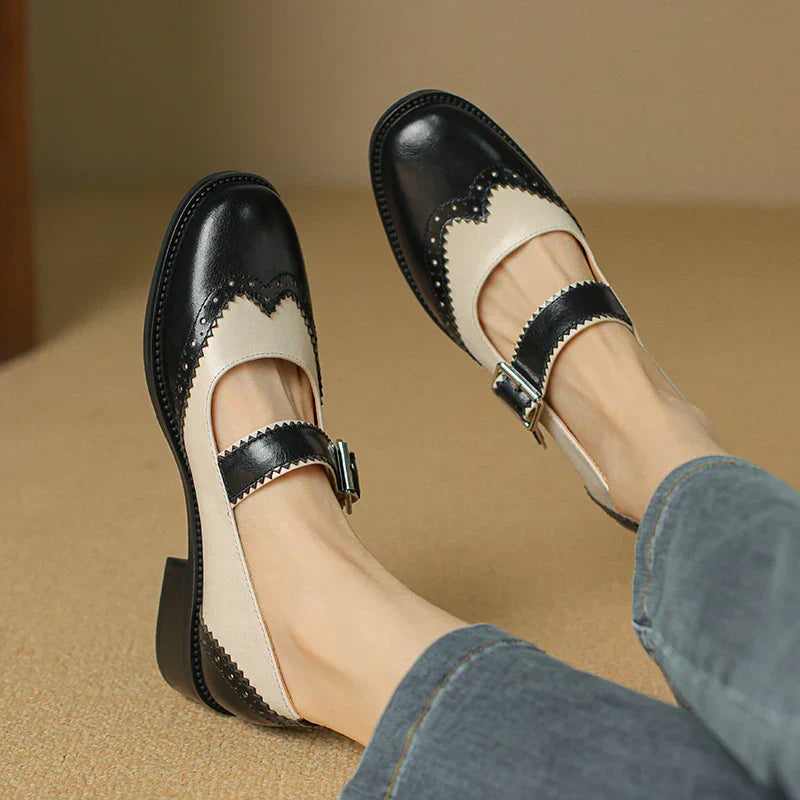 Grace | Two-Tone Mary Jane Flats