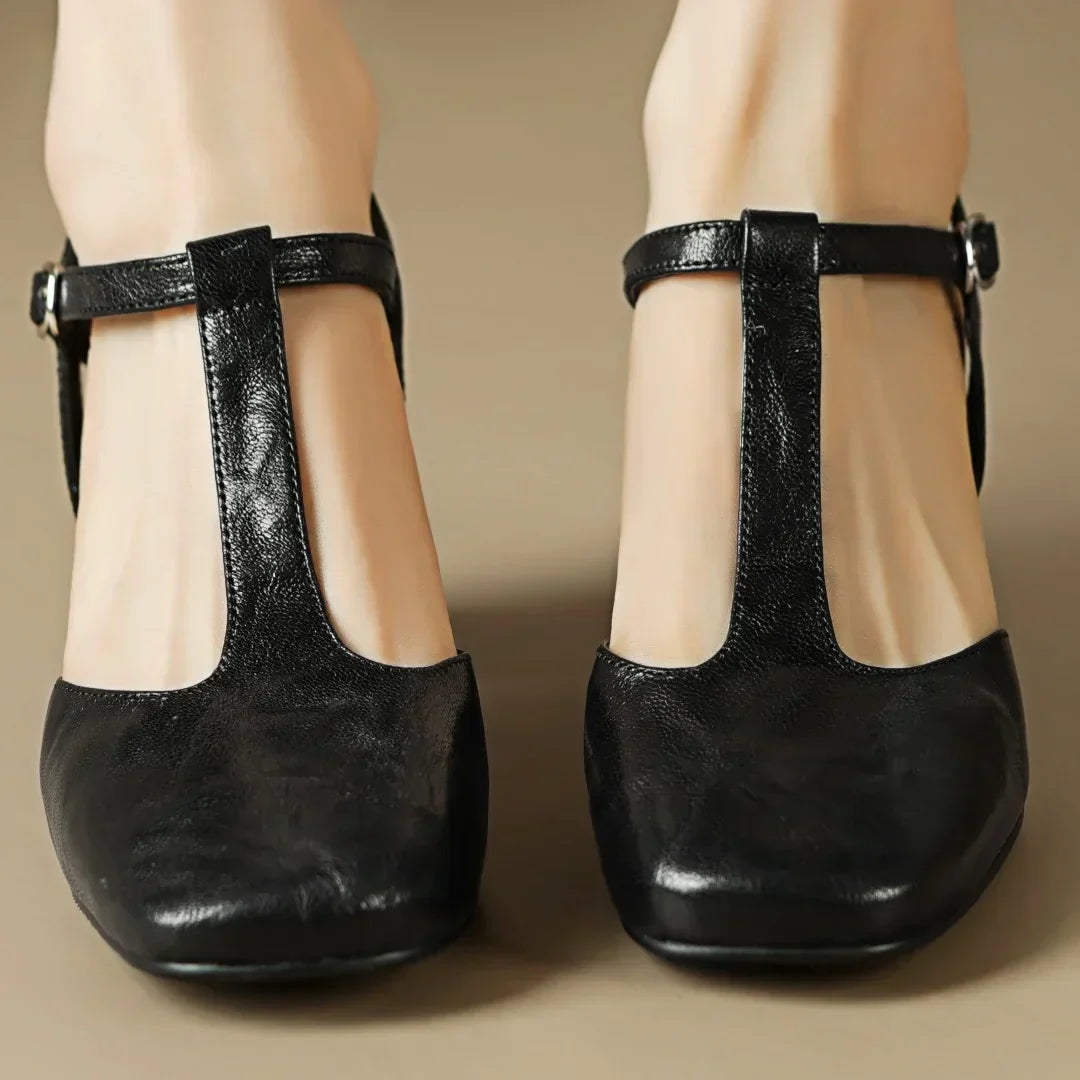 Brianna | T-Strap Block Heel Pumps