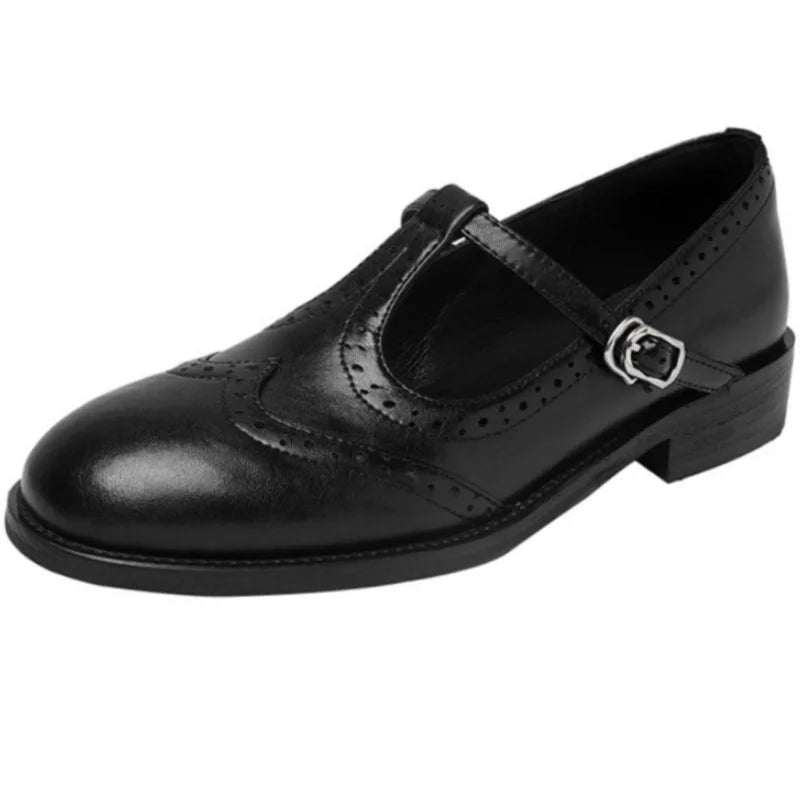 Kimberly | Wingtip Mary Jane Flats