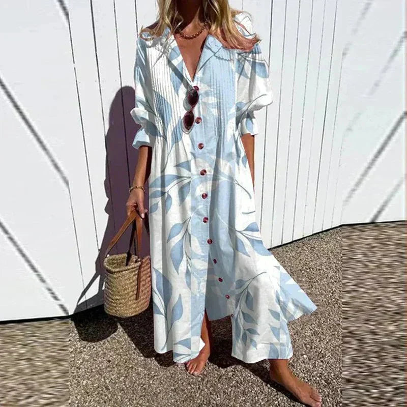 Everly | Artistic Floral Maxi Dress