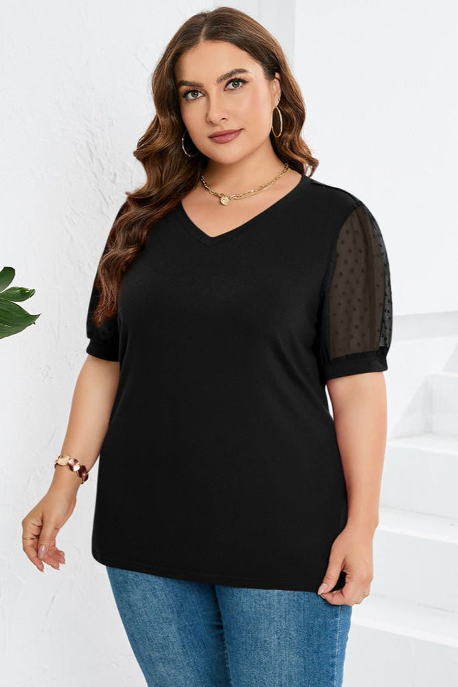 Annie | Sheer Sleeve Blouse