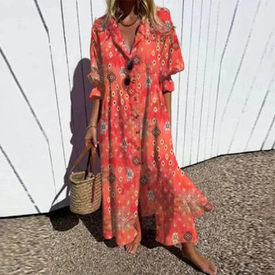 Everly | Artistic Floral Maxi Dress