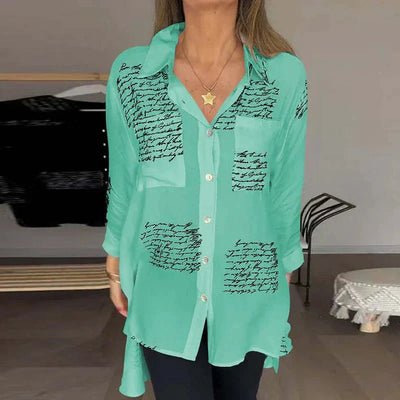 Florence | Script Print Blouse