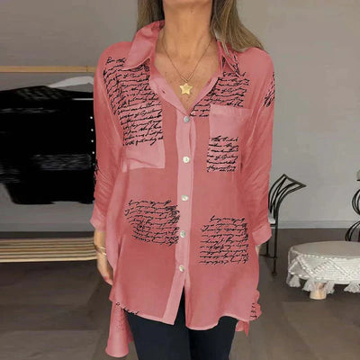 Florence | Script Print Blouse