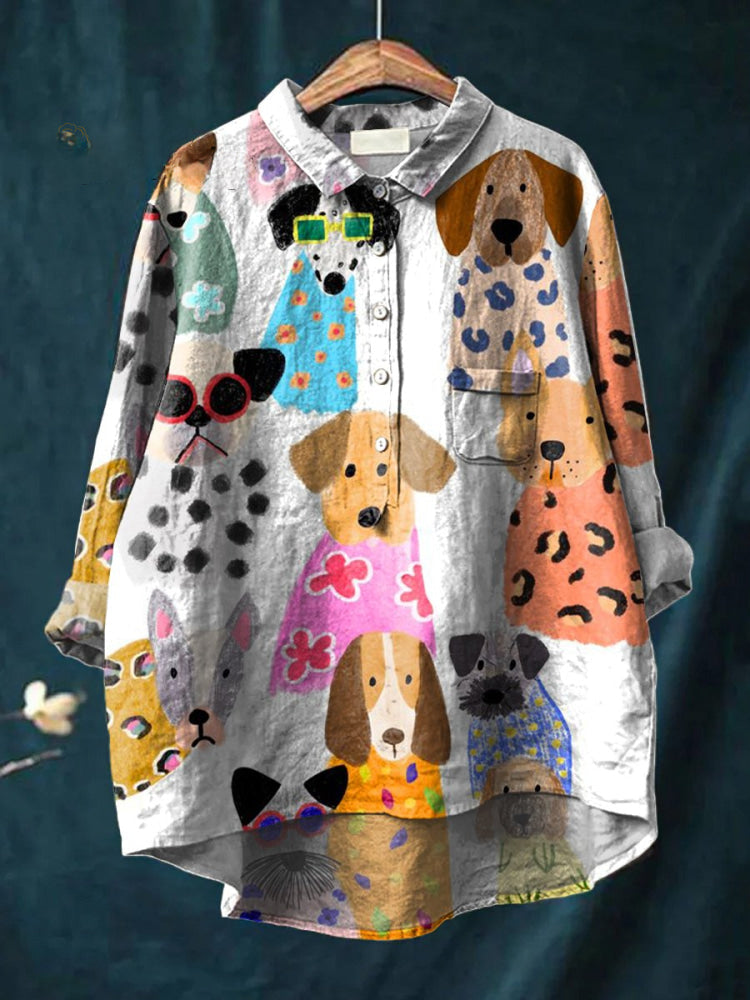 Carlin | Playful Pups Blouse