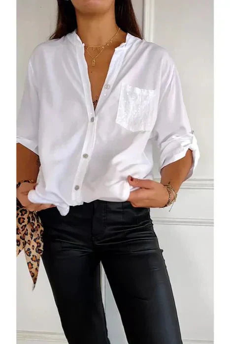 Faye | Sequin Accent Blouse