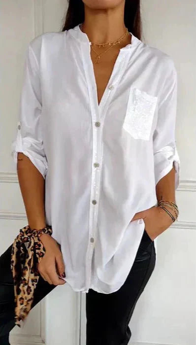 Faye | Sequin Accent Blouse