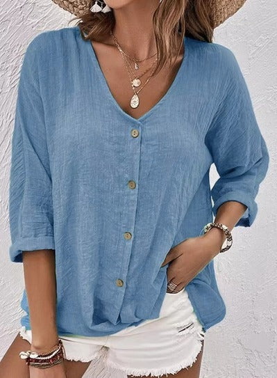 Callie | Relaxed Button Blouse
