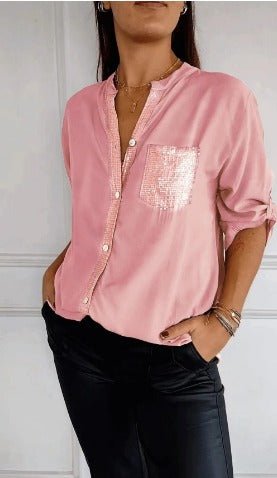 Faye | Sequin Accent Blouse