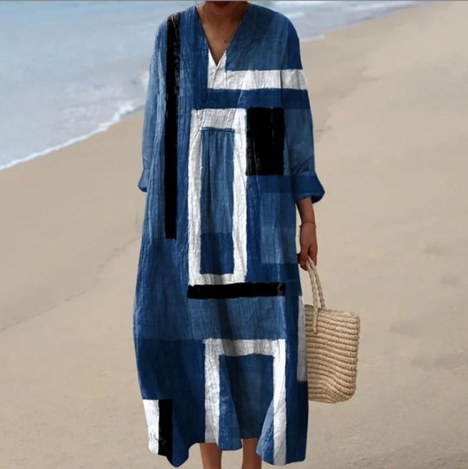 Hannah | Midnight Geometry Dress