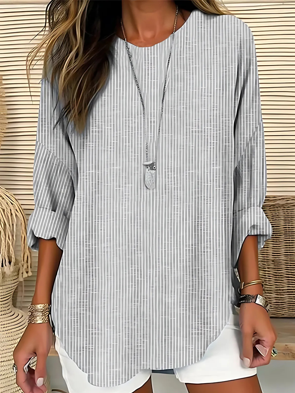 Carina | Striped Relaxed Blouse
