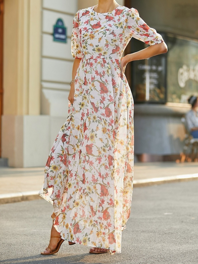 Isla | Flowing Floral Maxi Dress