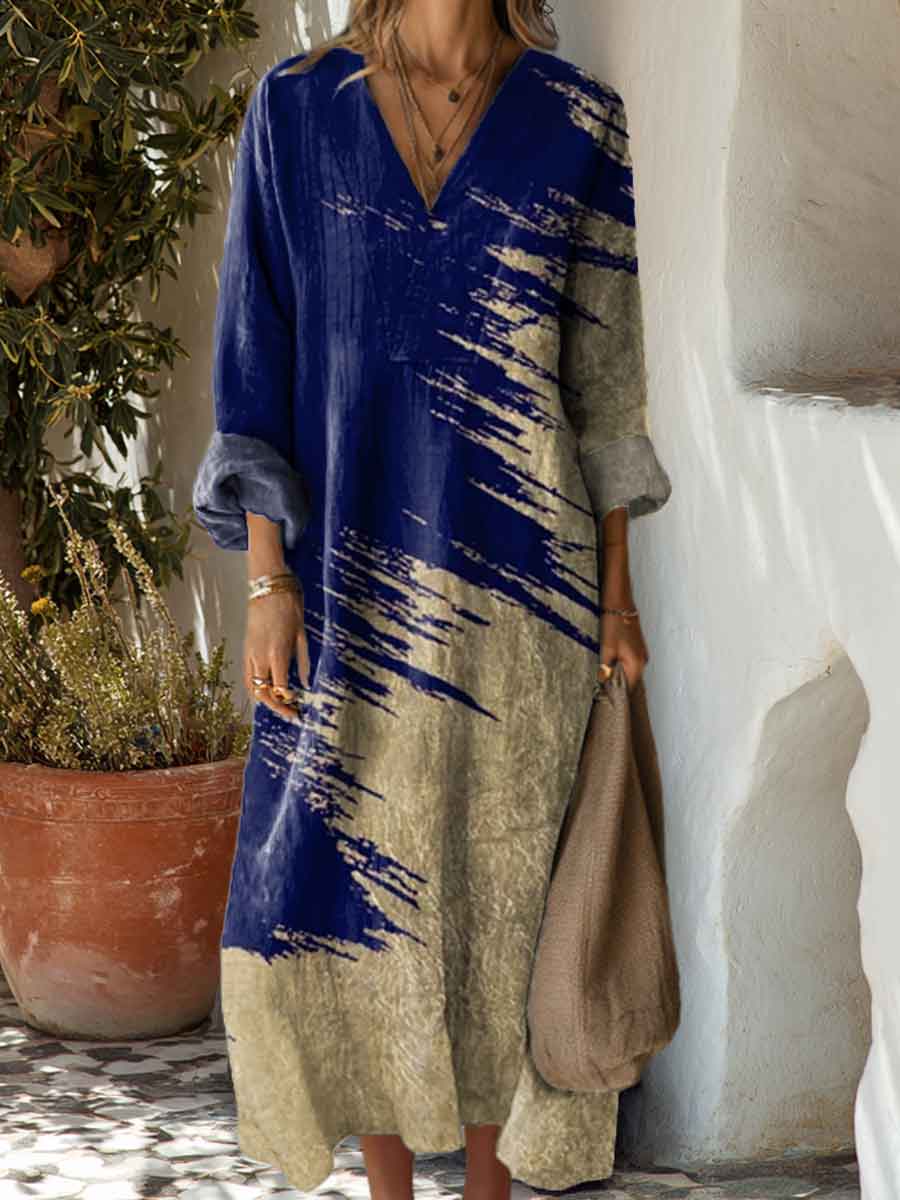 Donna | Ocean Brushstroke Dress