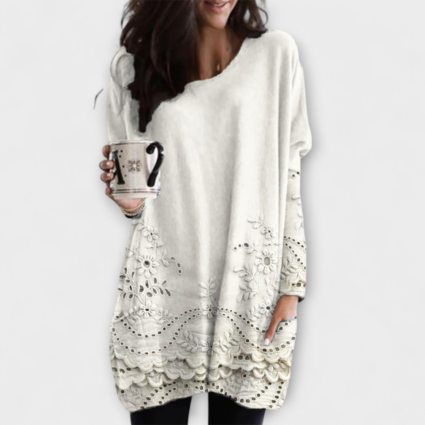 Alice | Embroidered Lace Blouse