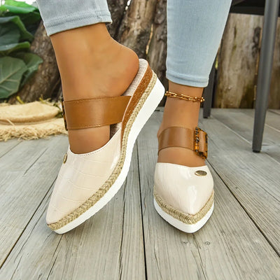Natalie | Buckle Platform Mule