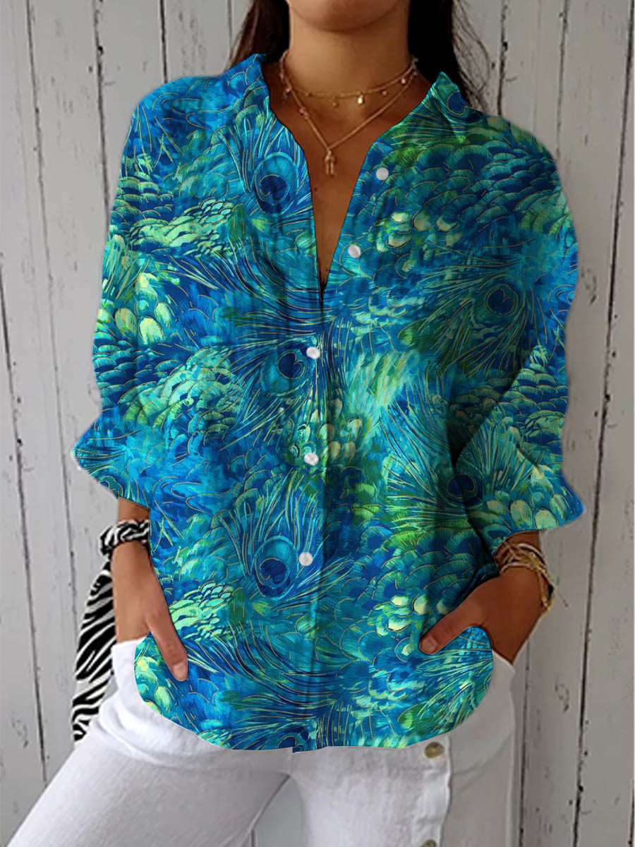 Maggie | Peacock Glow Blouse