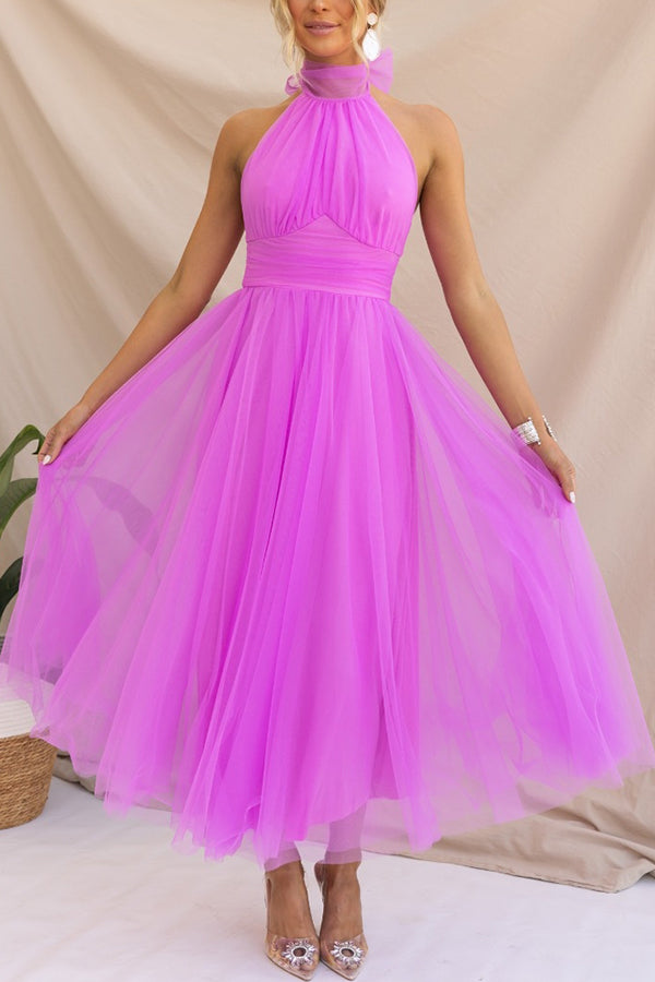 Mia | Flowing Halter Dress